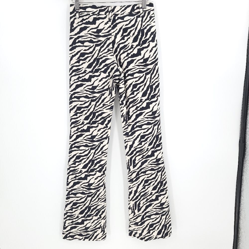 Motel Rocks Zoven Trouser 90s Zebra Print Flare High Waist Pants NWT - Picture 4 of 16